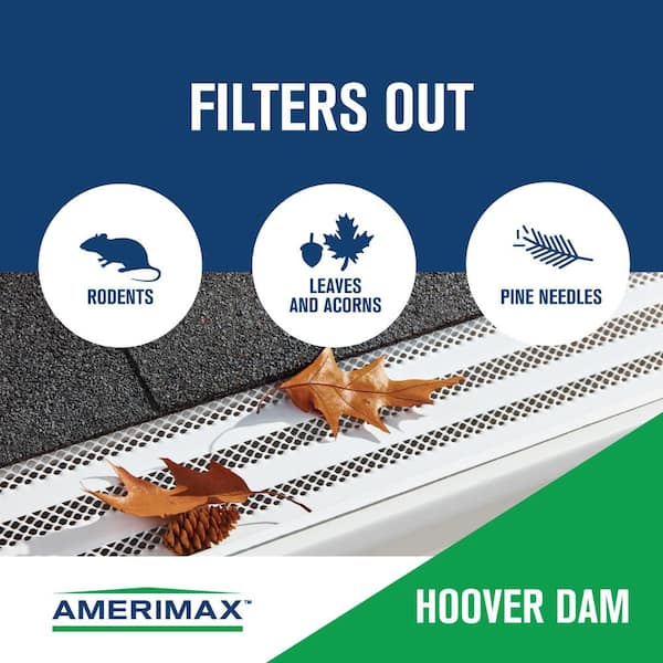 Hoover Dam 3 ft. White Gutter Guard Hoover Dam 3 ft. White Gutter Guard