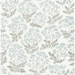 Floret Blue Floral Blue Wallpaper Sample