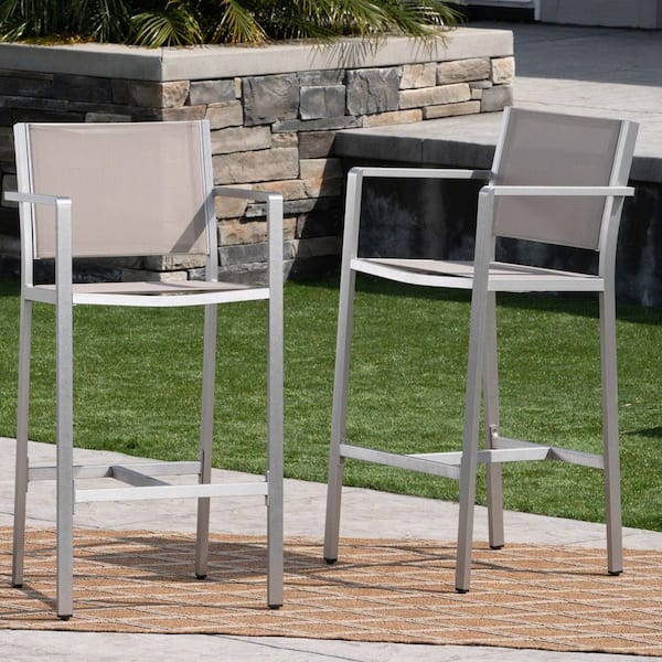 Coporesell Silver Rust-Proof Aluminum Frame Patio Grey Mesh