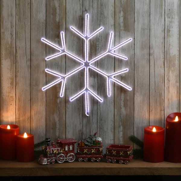 National Tree Company 18 in. Neon Style Lighted Snowflake Decoration