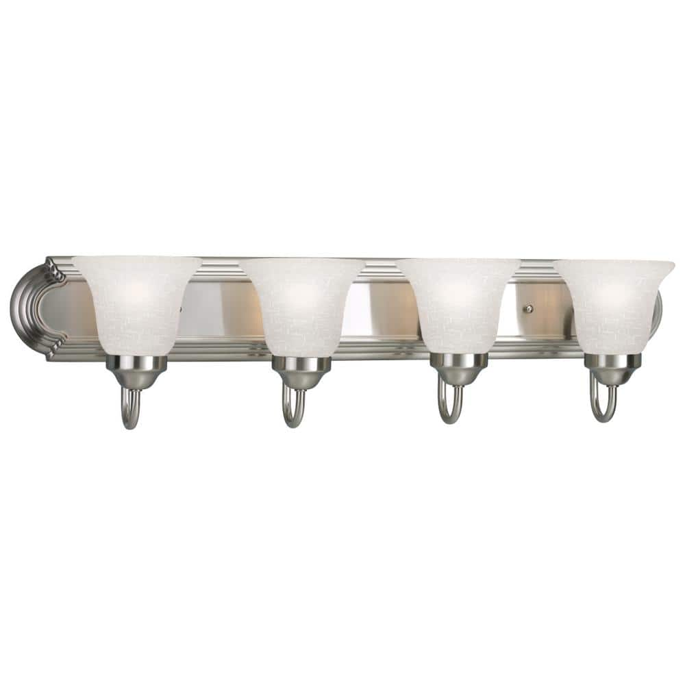 Brushed nickel 4 on sale light vanity light