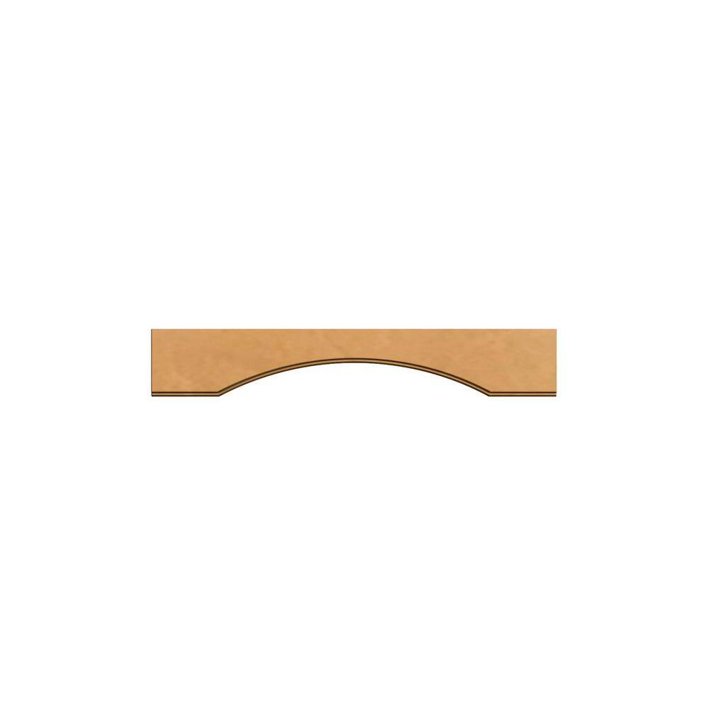 Aberdeen Recessed 36 in. W x 6 in. H x 0.75 in. D in Caramel Arched Valance