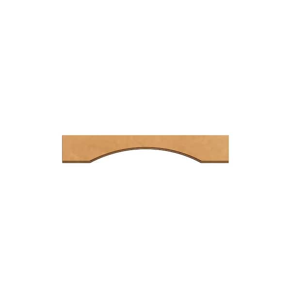 Aberdeen Recessed 36 in. W x 6 in. H x 0.75 in. D in Caramel Arched Valance in Assembled Wall Cabinet