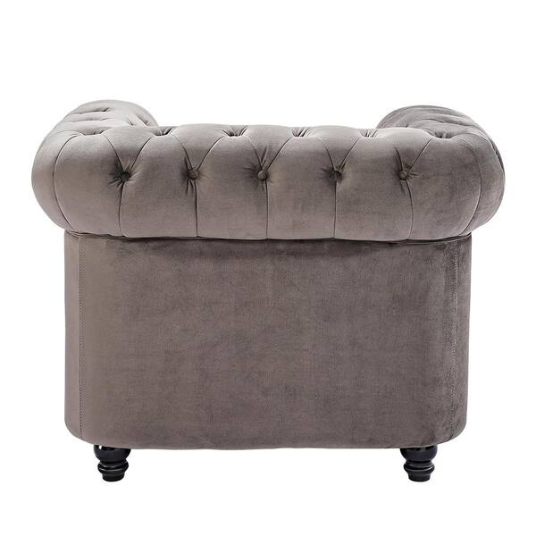 Lucky One European 31 1 In Gray Solid, One Arm Sofa