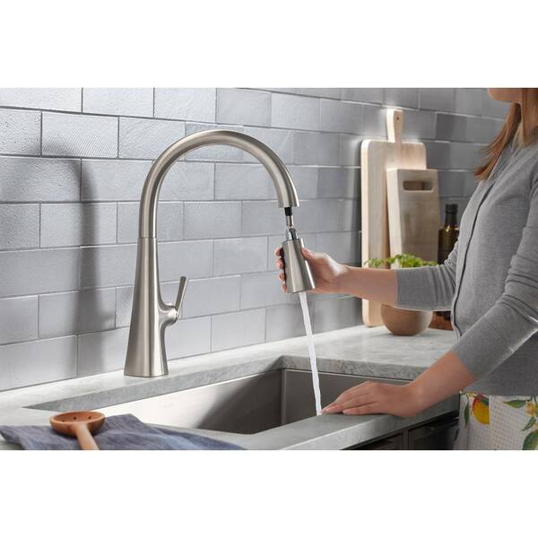 KOHLER Graze factory Pull-Down Kitchen Sink Faucet With Three-Function Sprayhead