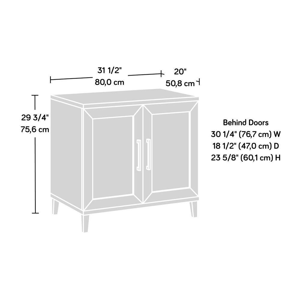 Raven Oak 2-Door Office Cabinet with Adjustable Shelving