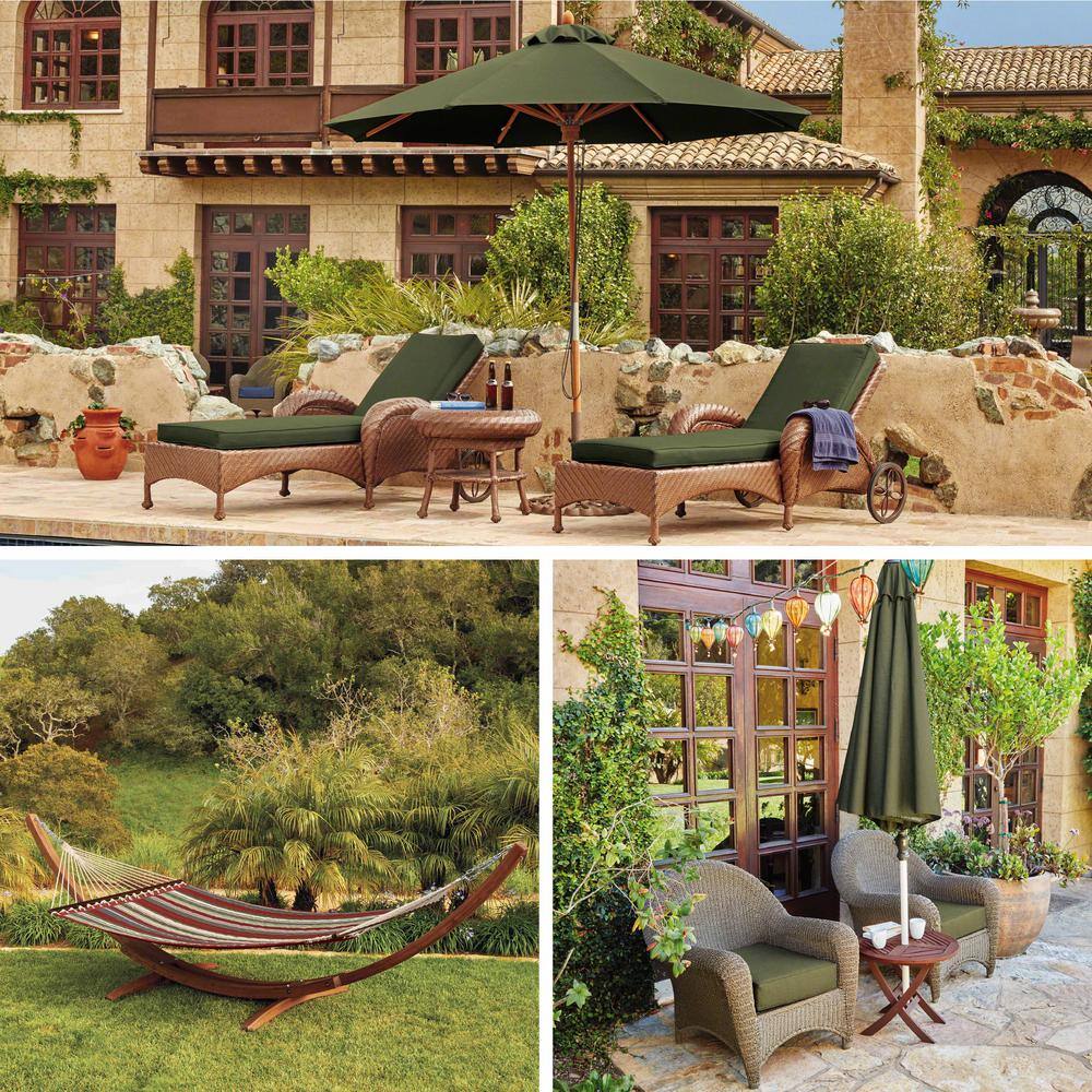Montlake Water-Resistant Green Patio Bench Cushion