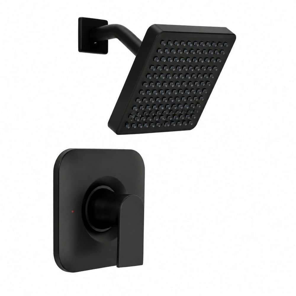 Matte Black Shower Trim Kit with 6.5 in Stainless Steel Shower Head and Lever Handle price history on PriceWatchPro