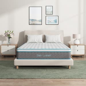 Serleep Queen Medium Hybrid 08 in. Bed-in-a-Box Mattress