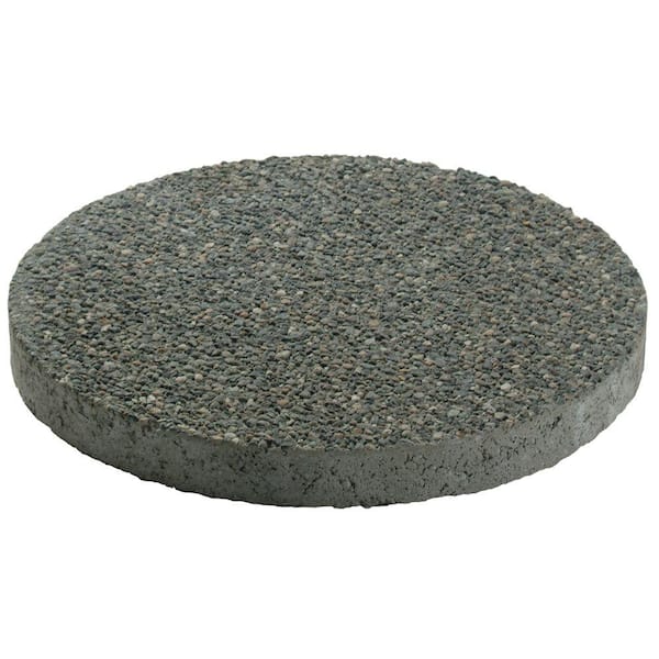 Round Exposed Aggregate Concrete Stone, Round Cement Garden Stepping Stone