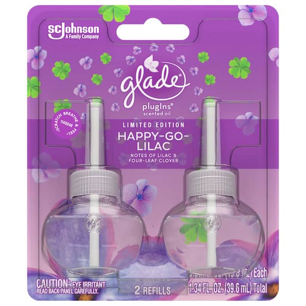 Photo 1 of 1.34 oz. Happy-Go-Lilac Plug-In Air Freshener Refill Scented Oil (2-Count)