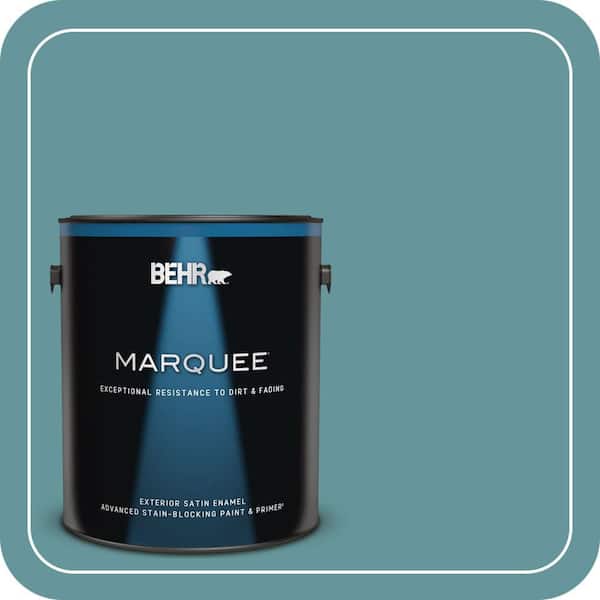 BEHR MARQUEE 1 gal. #MQ6-33 Vintage Teal Satin Enamel Exterior Paint & Primer