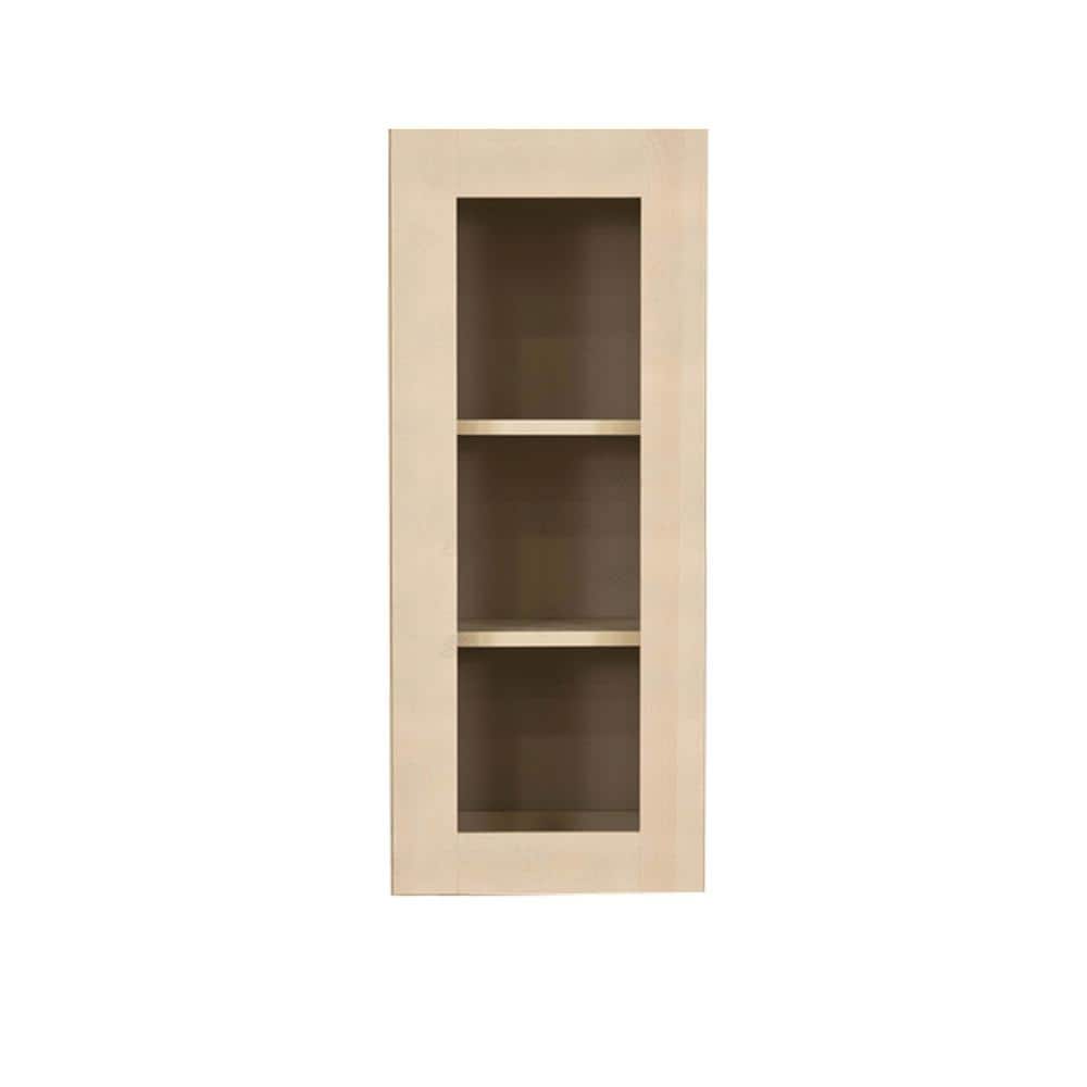 Lancaster Shaker Assembled 18x36x12 in. Wall Mullion Door Cabinet with 1 Door 2 Shelves in Stone Wash price history on PriceWatchPro