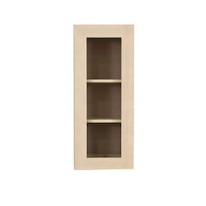 Lancaster Shaker Assembled 21x36x12 in. Wall Mullion Door Cabinet with 1 Door 2 Shelves in Stone Wash
