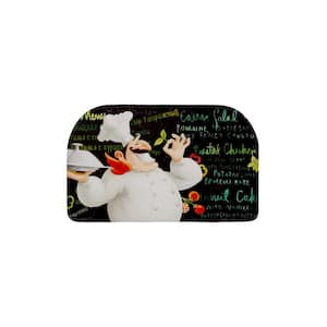 The Chef Romaine Semi Circle Kitchen Mat 18in.x 30in.
