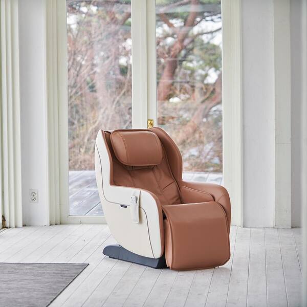 Synca Wellness CirC+ Beige Massage Leather Home Track Modern Depot Zero Gravity SL CirC+ Heated - Synthetic Chair The