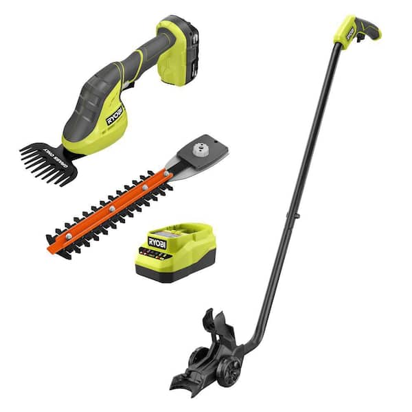 RYOBI ONE+ 18V Cordless Grass Shear and Shrubber Trimmer with