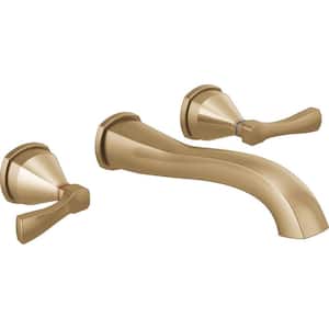 Stryke 2-Handle Wall Mount Bathroom Faucet Trim Kit in Champagne Bronze (Valve Not Included)