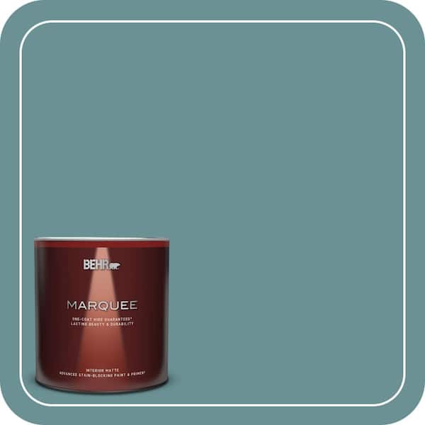 BEHR MARQUEE 1 qt. #T15-16 Blue Clay Matte Interior Paint & Primer