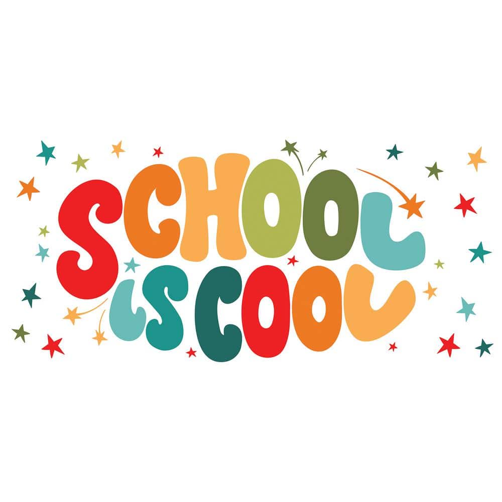 School is Cool Multicolor Peel and Stick Wall Decals