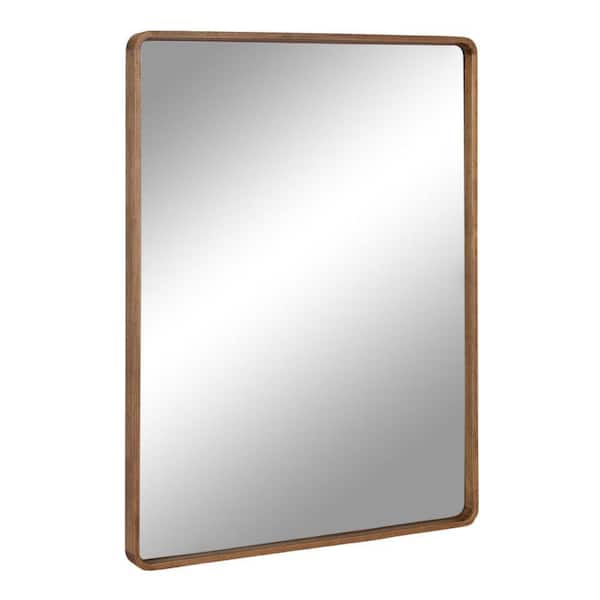 Valenti 24.00 in. W x 30.00 in. H Rustic Brown Rectangle Mid-Century Framed Decorative Wall Mirror