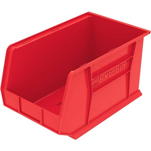30260 Series, 11 in. W x 18 in. D x 10 in. H, Red Plastic Stackable Storage Bins Hanging Organizer, 6-Pack