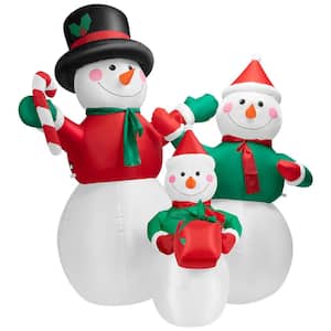 6 ft. Height Christmas Led Lighted Inflatable Snowman Family