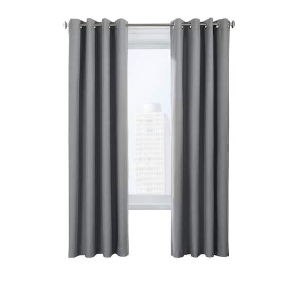  WONTEX 100% Grey Blackout Curtains for Bedroom 52 x 84 inches  Long - Thermal Insulated, Noise Reducing, Sun Blocking Lined Window Curtain  Panels for Living Room, Set of 2 Grommet Winter