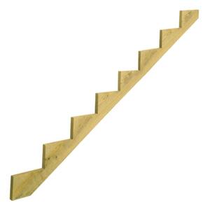 8-Step Ground Contact Pressure Treated Pine Stair Stringer