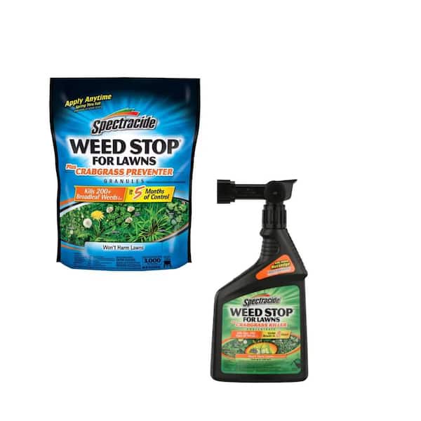 10.8 lbs. Weed Stop Granules Plus Crabgrass Preventer & 32 oz. Weed Stop Killer Concentrate