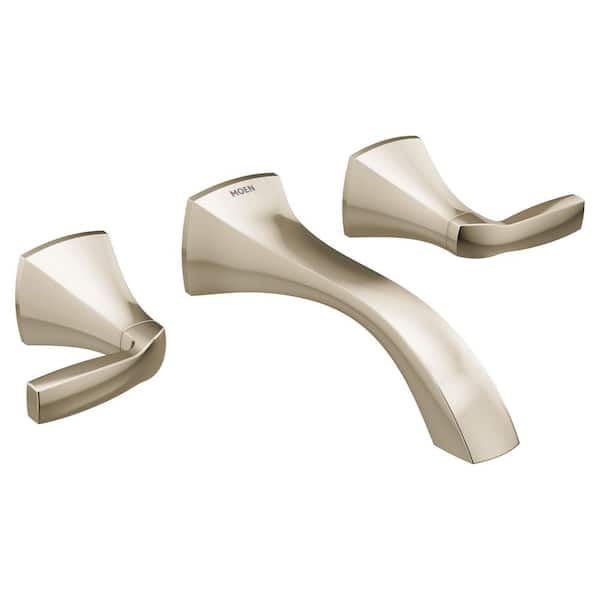 Voss 2-Handle Wall Mounted Faucet in Polished Nickel
