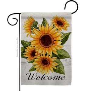 13 in. x 18.5 in. Happiness Sunflowers Spring Double-Sided Garden Flag Spring Decorative Vertical Flags