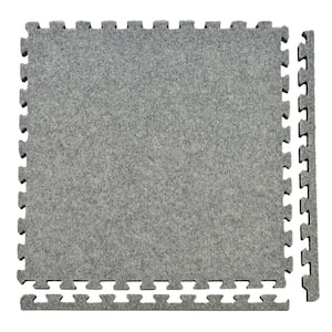 Royal - Light - Gray Residential 24 x 24 in. Interlocking Carpet Tile Square (60 sq. ft.)