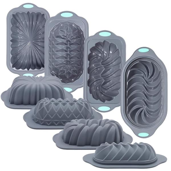 4 Piece Silicone Loaf Pan for Baking, Non-Stick Kitchen Oven Bread Pan, for Banana Bread, Sandwich, Pound Cake