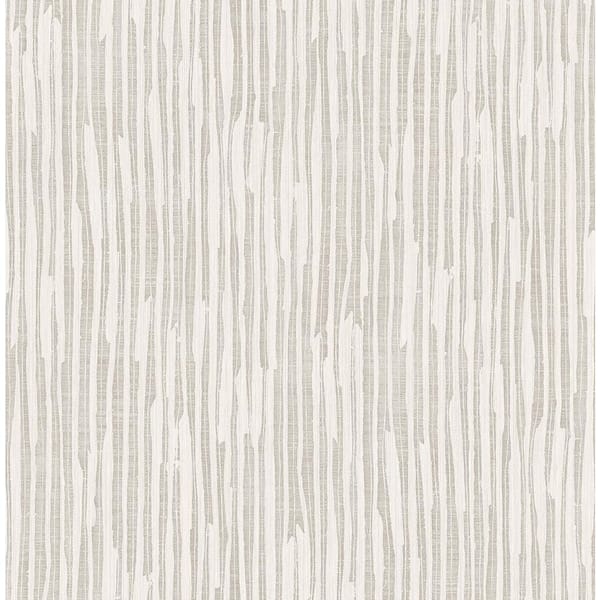 30.75 sq. ft. Daydream Grey by the Lines Vinyl Peel and Stick Wallpaper Roll