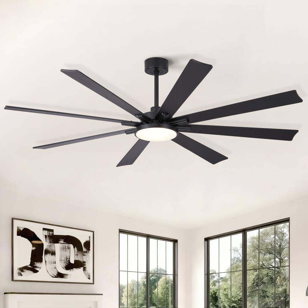 72 in. Black Reversible Quiet DC Motor Downrod Mount Standard Fan with Remote Control Dimmable 6 Wind Speed price history on PriceWatchPro
