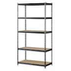 Muscle Rack 5-Tier Boltless Steel Garage Storage Shelving Unit in Silver  Vein (30 in. W x 60 in. H x 12 in. D) UR301260PB5P-SV - The Home Depot
