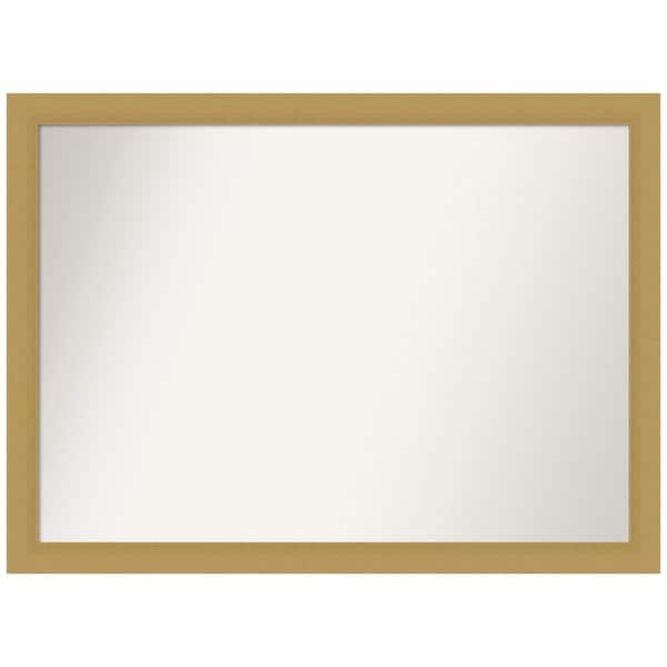 Amanti Art Grace Brushed Gold 41.5 in. W x 30.5 in. H Rectangle Non-Beveled Framed Wall Mirror in Gold