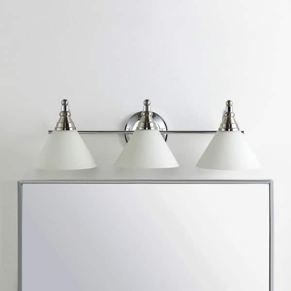 Panya 3-Light Nickel/Clear Indoor Sconce