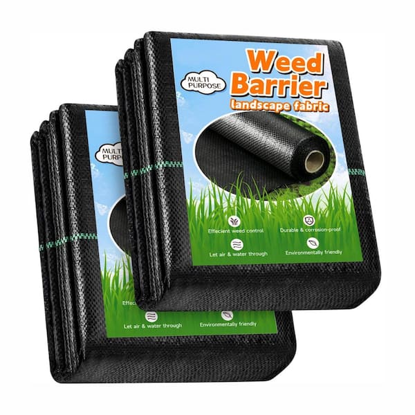 4 ft. W x 100 ft. L Heavy Duty Woven Polypropylene Outdoor Weed Barrier Erosion Control Landscape Fabric (1 Roll)