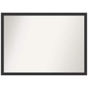 Mezzanotte Black 40 in. x 29 in. Non-Beveled Modern Rectangle Wood Framed Wall Mirror in Black