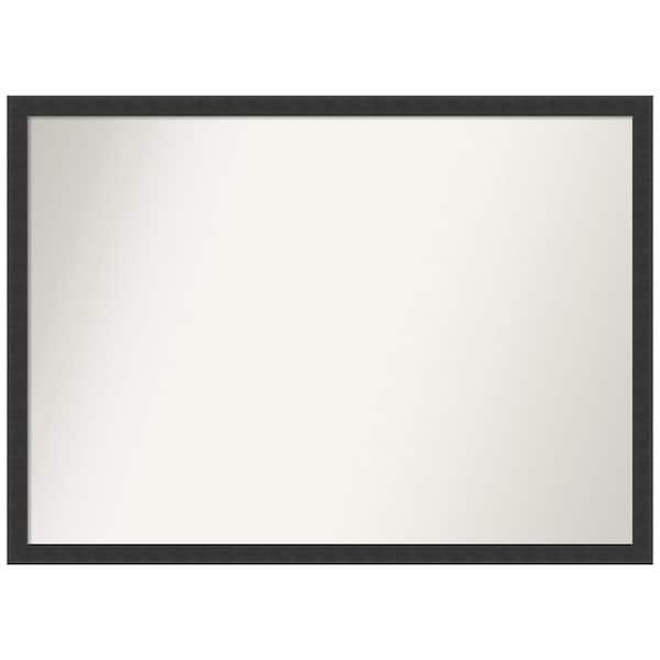 Amanti Art Mezzanotte Black 40 in. x 29 in. Non-Beveled Modern Rectangle Wood Framed Wall Mirror in Black