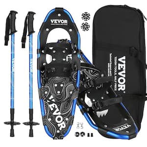 30 in. Light Weight Snowshoes for Women Men Youth Kids Aluminum Alloy Frame Terrain Snow Shoes, Blue