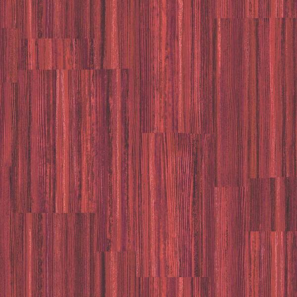 The Wallpaper Company 56 sq. ft. Red Jewel Tone Patchwork Stripe Wallpaper