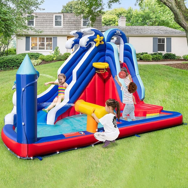 Gymax inflatable fashion bounce house castle