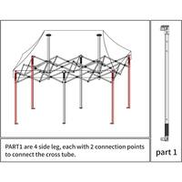 OVASTLKUY Canopy Frame Replacement for 10 ft. X 20 ft. Canopy Tent 006FM-OV