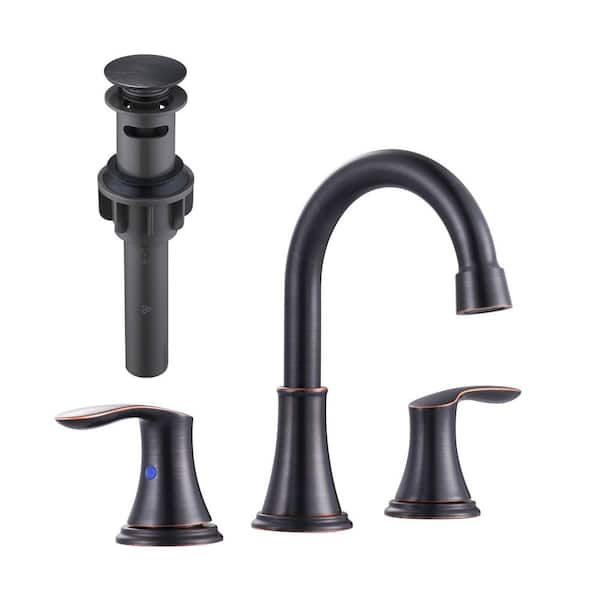 Noble 8 in. Widespread Double Handle Bathroom Sink Faucet in Oil Rubbed Bronze