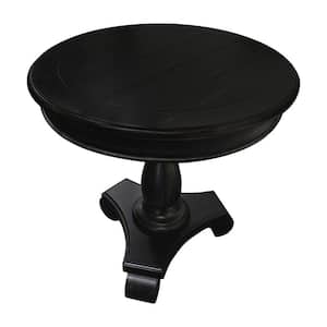 Lina 26 in. Black Round End Table