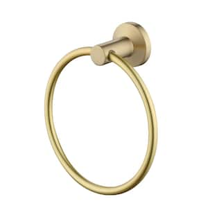 Dorind Wall Mounted Towel Ring in Brushed Gold