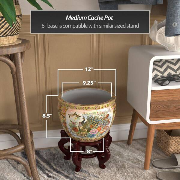Red Lantern Oriental Furniture 12 in. Famille Rose Porcelain